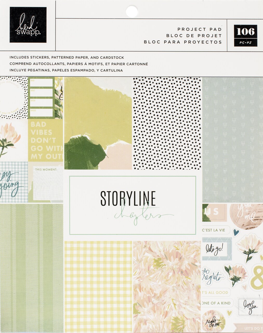 Heidi Swapp Storyline Chapters Project Pad 7.5"X9.5"-The Planner, 122 Pieces